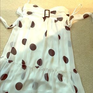 Strapless polka dotted Guess dress!